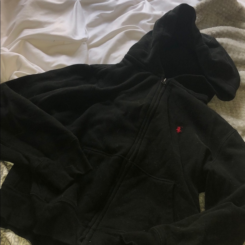 Black Polo Zip Up